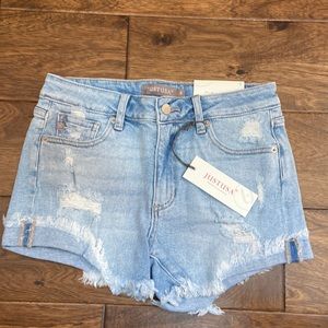 Just USA Mid Rise Short W/ Cuffed Side Seem